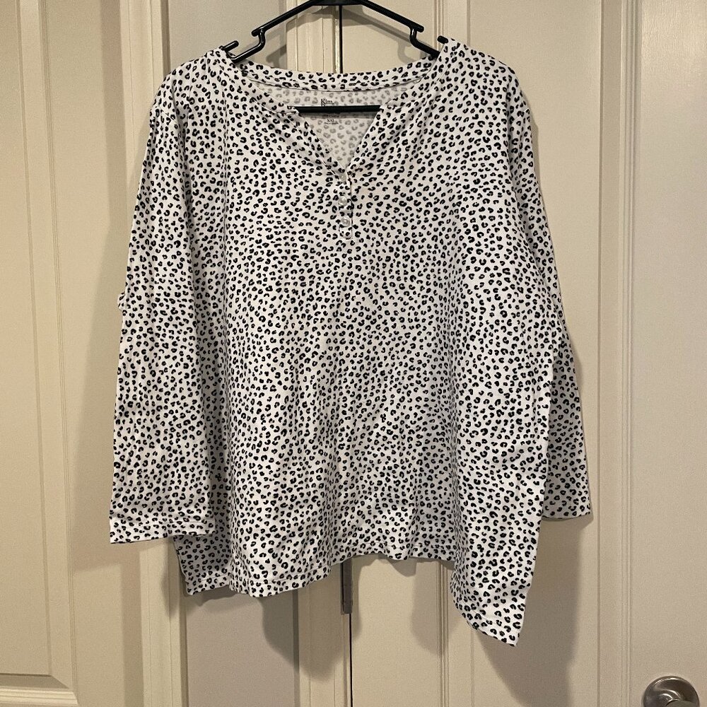 Kim Rogers Animal print  Womens Top  XXL. 100% Cotton